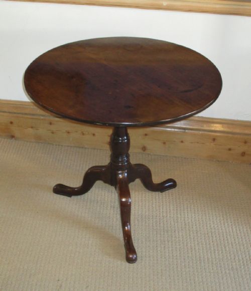 georgian cuban mahogany tripod table - CATEGORY: ANTIQUE TABLES - DATED 1750