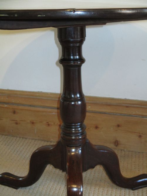 GEORGIAN CUBAN MAHOGANY TRIPOD TABLE - ADDITIONAL PHOTO 4