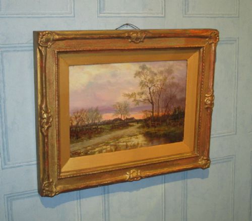 'FAST FALLS THE EVENTIDE' LANDSCAPE OIL PAINTING - ADDITIONAL PHOTO 1