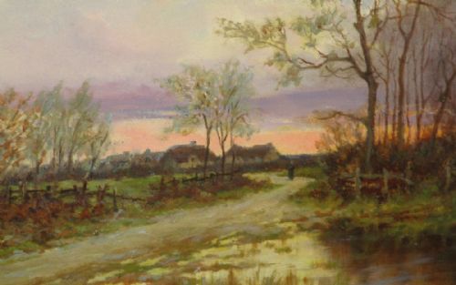 'FAST FALLS THE EVENTIDE' LANDSCAPE OIL PAINTING - ADDITIONAL PHOTO 4