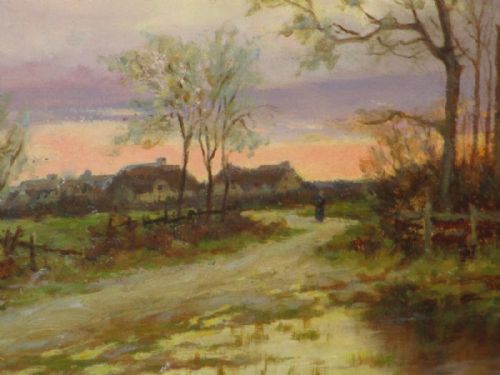 'FAST FALLS THE EVENTIDE' LANDSCAPE OIL PAINTING - ADDITIONAL PHOTO 6