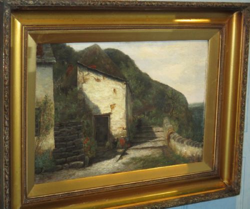 VICTORIAN CORNISH COASTAL LANDSCAPE OIL PAINTING - ADDITIONAL PHOTO 2