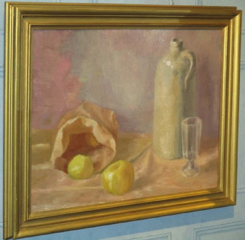 ART DECO PERIOD STILL LIFE OIL PAINTING - ADDITIONAL PHOTO 1