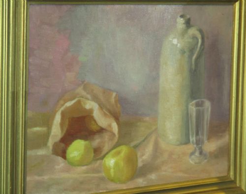 ART DECO PERIOD STILL LIFE OIL PAINTING - ADDITIONAL PHOTO 2