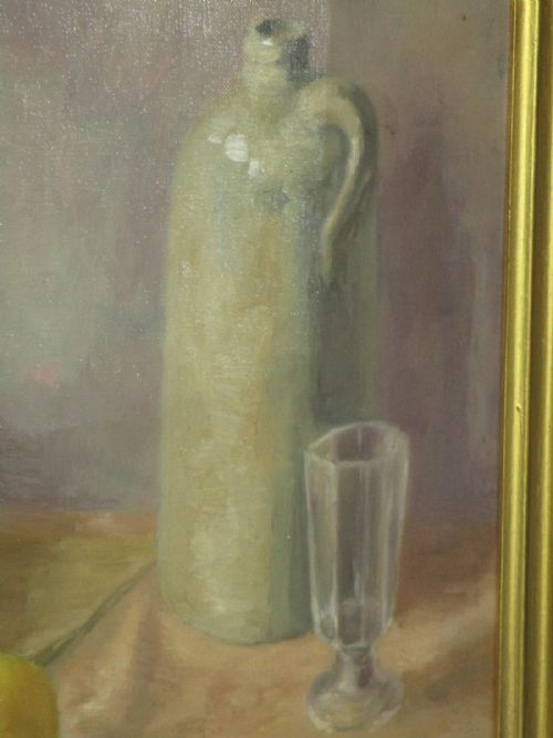 ART DECO PERIOD STILL LIFE OIL PAINTING - ADDITIONAL PHOTO 3