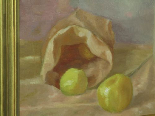 ART DECO PERIOD STILL LIFE OIL PAINTING - ADDITIONAL PHOTO 4