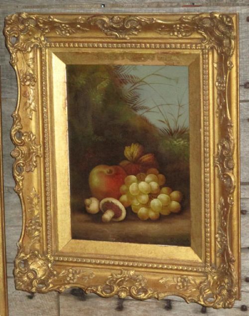PAIR OF VICTORIAN STILL LIFE OIL PAINTINGS BY EDWIN STEELE - ADDITIONAL PHOTO 2