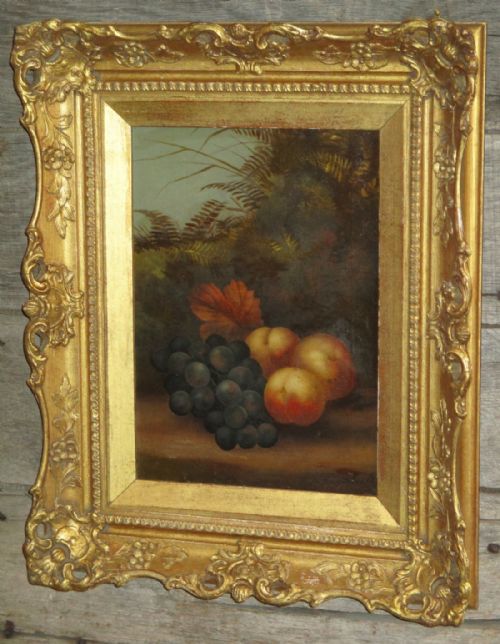 PAIR OF VICTORIAN STILL LIFE OIL PAINTINGS BY EDWIN STEELE - ADDITIONAL PHOTO 4