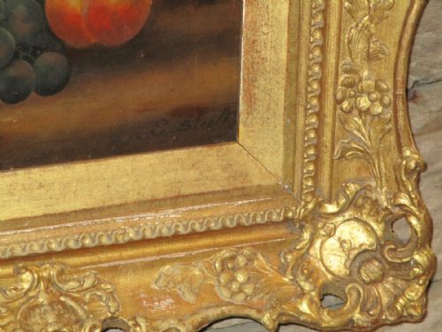 PAIR OF VICTORIAN STILL LIFE OIL PAINTINGS BY EDWIN STEELE - ADDITIONAL PHOTO 5