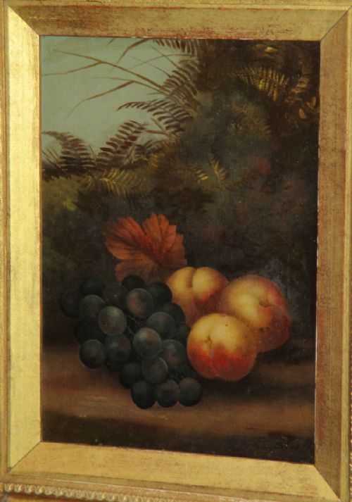 PAIR OF VICTORIAN STILL LIFE OIL PAINTINGS BY EDWIN STEELE - ADDITIONAL PHOTO 6