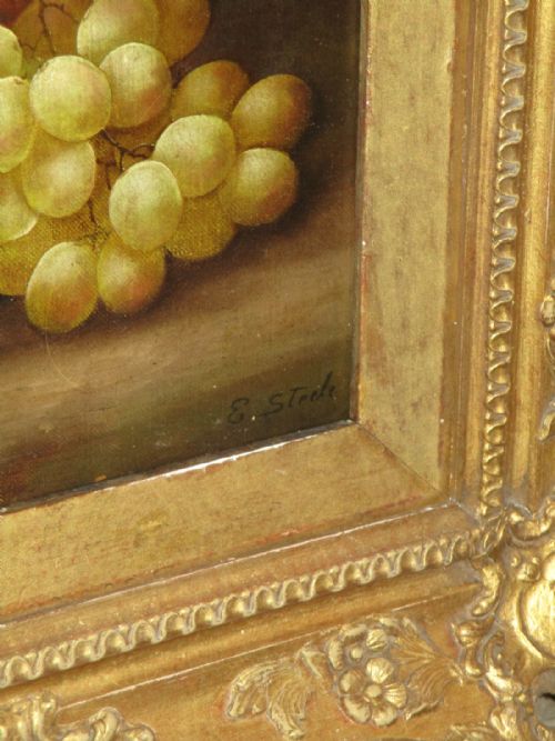 PAIR OF VICTORIAN STILL LIFE OIL PAINTINGS BY EDWIN STEELE - ADDITIONAL PHOTO 7