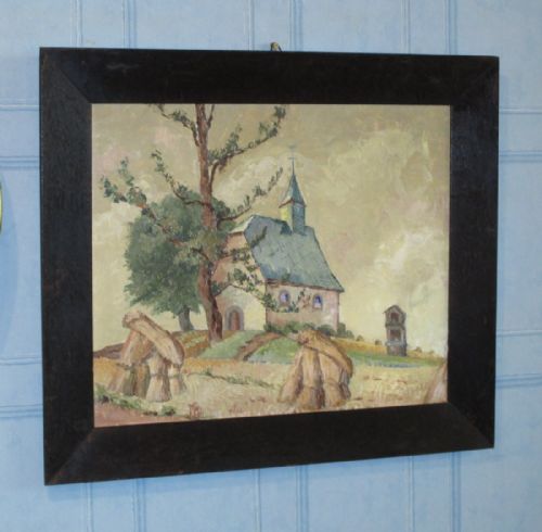 french impressionist landscape oil painting - CATEGORY: ANTIQUE ART - DATED 1930