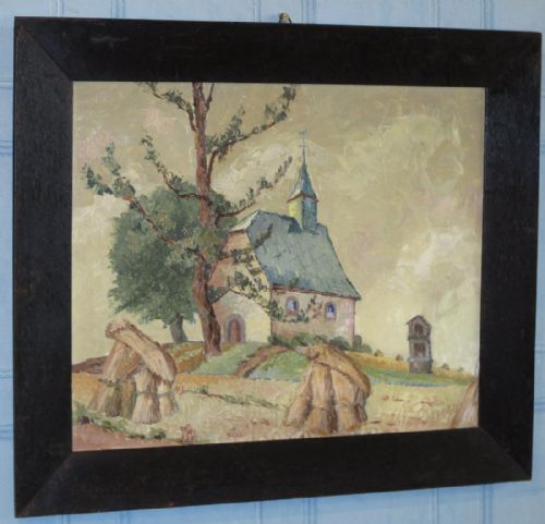 FRENCH IMPRESSIONIST LANDSCAPE OIL PAINTING - ADDITIONAL PHOTO 1
