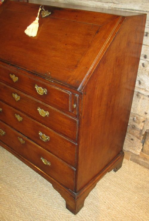 SUPERB ORIGINAL GEORGE II OAK BUREAU - ADDITIONAL PHOTO 5