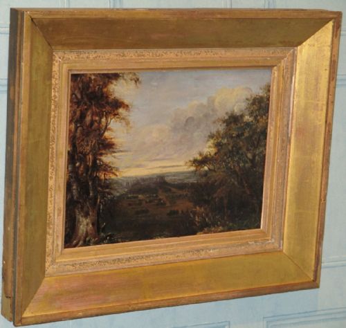 GEORGIAN ROMANTIC LANDSCAPE OIL PAINTING - ADDITIONAL PHOTO 1