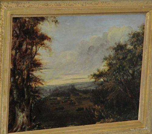 GEORGIAN ROMANTIC LANDSCAPE OIL PAINTING - ADDITIONAL PHOTO 2