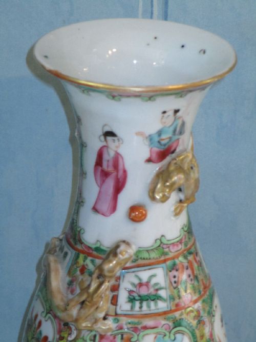 PAIR OF CHINESE PORCELAIN FAMILLE ROSE PALETTE VASES - ADDITIONAL PHOTO 7