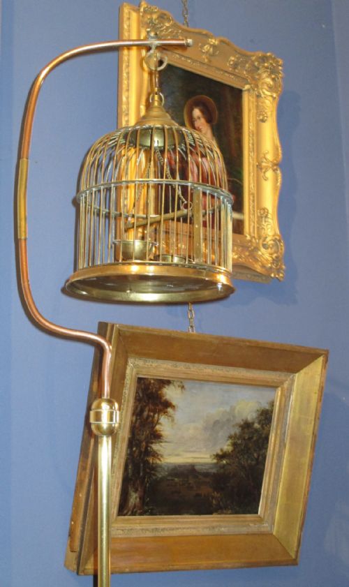 UNUSUAL WAS BENSON BRASS BIRDCAGE - ADDITIONAL PHOTO 2