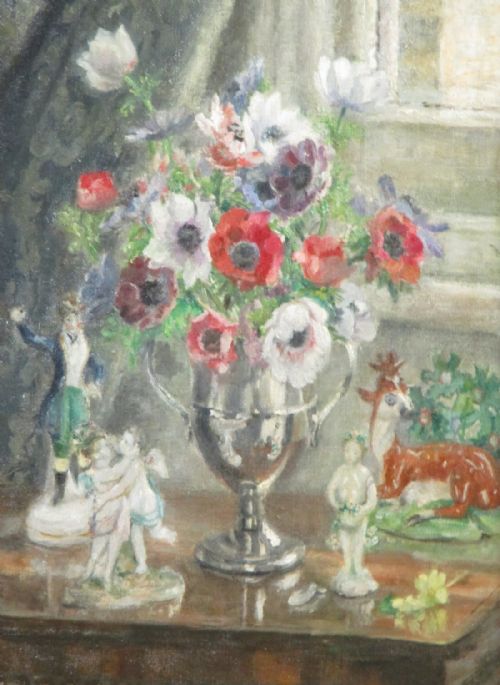 OIL PAINTING 'SPRING FLOWERS' BY MARIE BLANCHE JACKSON - ADDITIONAL PHOTO 2