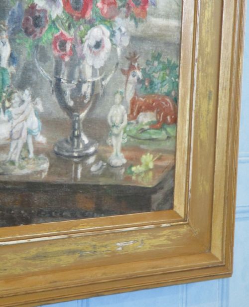 OIL PAINTING 'SPRING FLOWERS' BY MARIE BLANCHE JACKSON - ADDITIONAL PHOTO 4