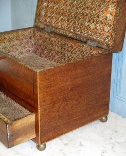 REGENCY MAHOGANY JEWELLERY BOX - ADDITIONAL PHOTO 6