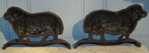 PAIR OF CAST IRON SHEEP - ADDITIONAL PHOTO 4
