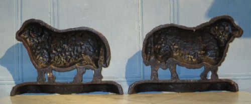 PAIR OF CAST IRON SHEEP - ADDITIONAL PHOTO 5