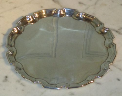 CHARMING GEORGIAN STYLE SILVER CARD TRAY - ADDITIONAL PHOTO 2