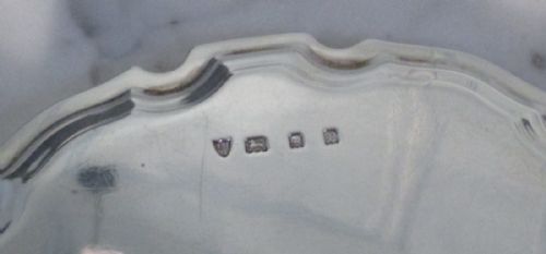 CHARMING GEORGIAN STYLE SILVER CARD TRAY - ADDITIONAL PHOTO 4