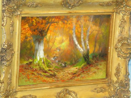 SUPERB SMALL PAIR OF OIL PAINTING BY ALFRED OLIVER - ADDITIONAL PHOTO 3