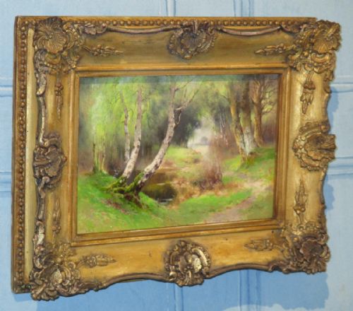 SUPERB SMALL PAIR OF OIL PAINTING BY ALFRED OLIVER - ADDITIONAL PHOTO 4