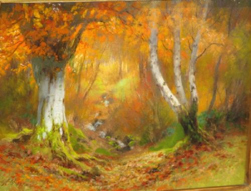 SUPERB SMALL PAIR OF OIL PAINTING BY ALFRED OLIVER - ADDITIONAL PHOTO 5
