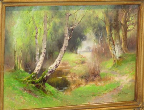 SUPERB SMALL PAIR OF OIL PAINTING BY ALFRED OLIVER - ADDITIONAL PHOTO 6