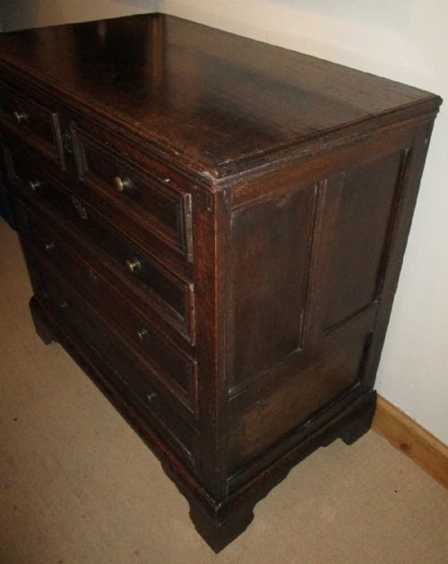 EARLY OAK CHEST OF DRAWERS - ADDITIONAL PHOTO 5