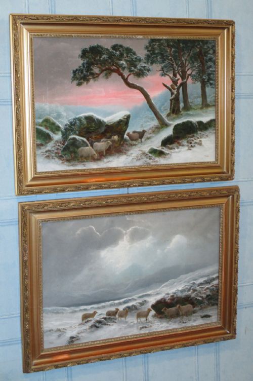 pair of welsh landscape oil paintings - CATEGORY: ANTIQUE ART - DATED 1900