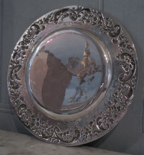 EDWARDIAN SOLID SILVER CARD TRAY - ADDITIONAL PHOTO 3