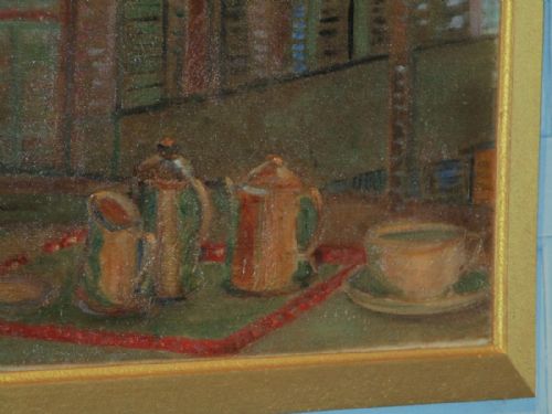 DECO STILL LIFE OIL PAINTING FROM HARRODS - ADDITIONAL PHOTO 1