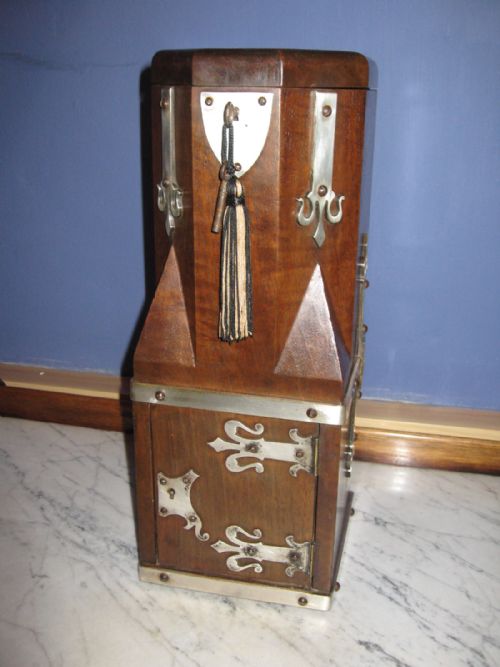 unusual walnut gothic revival box - CATEGORY: ANTIQUE BOXES - DATED 1860