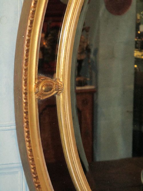 VICTORIAN GILT OVAL MIRROR - ADDITIONAL PHOTO 3