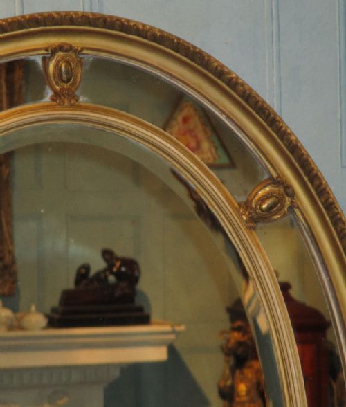 VICTORIAN GILT OVAL MIRROR - ADDITIONAL PHOTO 4
