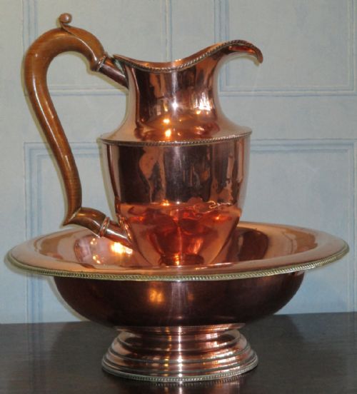 LARGE COPPER JUG AND WASH BOWL - ADDITIONAL PHOTO 1