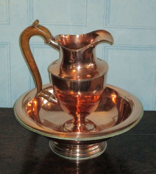 LARGE COPPER JUG AND WASH BOWL - ADDITIONAL PHOTO 3