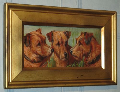 SUPERB PAIR OF OIL PAINTINGS OF TERRIERS - ADDITIONAL PHOTO 2