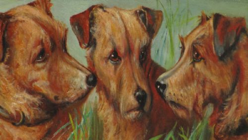 SUPERB PAIR OF OIL PAINTINGS OF TERRIERS - ADDITIONAL PHOTO 6