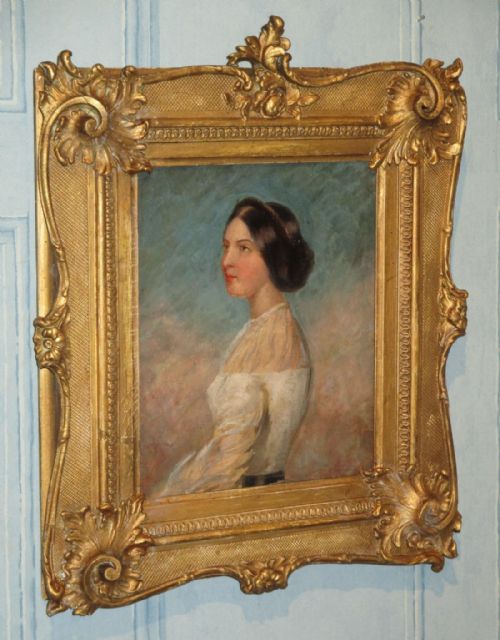 early oil portrait of florence nightingale - CATEGORY: ANTIQUE ART - DATED 1850
