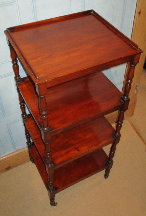 FINE QUALITY MAHOGANY WHATNOT - ADDITIONAL PHOTO 1