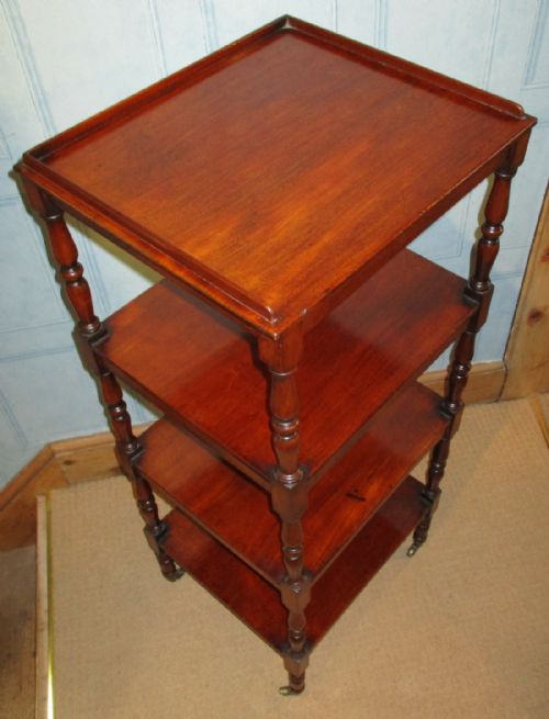 FINE QUALITY MAHOGANY WHATNOT - ADDITIONAL PHOTO 7
