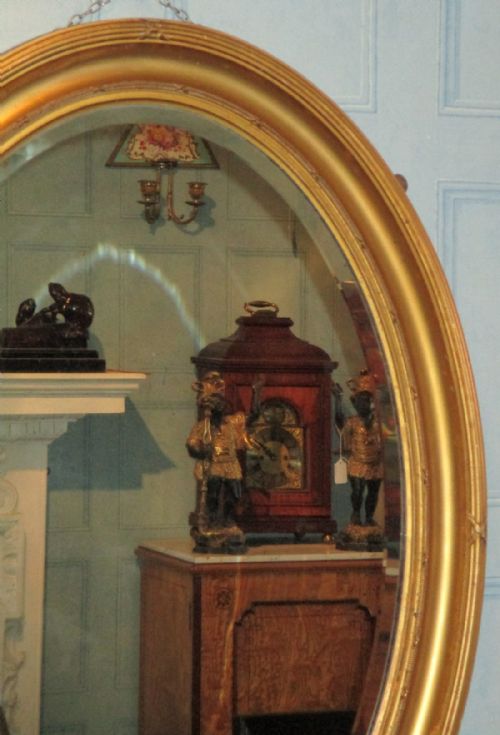 EDWARDIAN OVAL GILT MIRROR - ADDITIONAL PHOTO 2