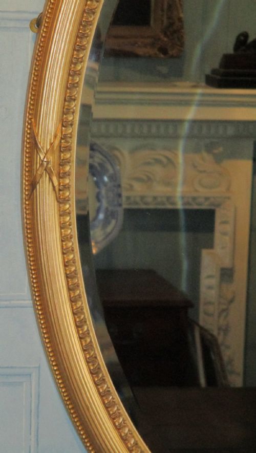LATE VICTORIAN OVAL GILT MIRROR - ADDITIONAL PHOTO 2