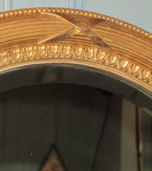 LATE VICTORIAN OVAL GILT MIRROR - ADDITIONAL PHOTO 3